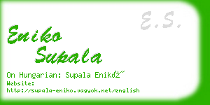 eniko supala business card